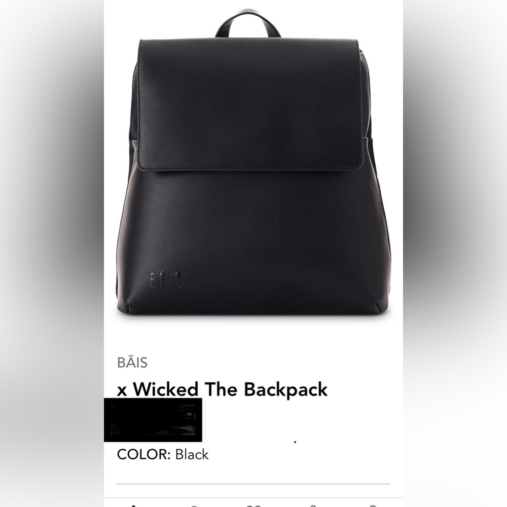 SOLD OUT EVERYWHERE AND NOT COMING BACK TO BEIS NWT BEIS x Wicked Black Backpack